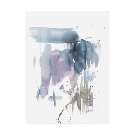 Jennifer Goldberger 'Violet And Paynes Splash I' Canvas Art,14x19